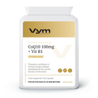 Vym CoQ10 100mg plus Vitamin B1 capsules, 90-count