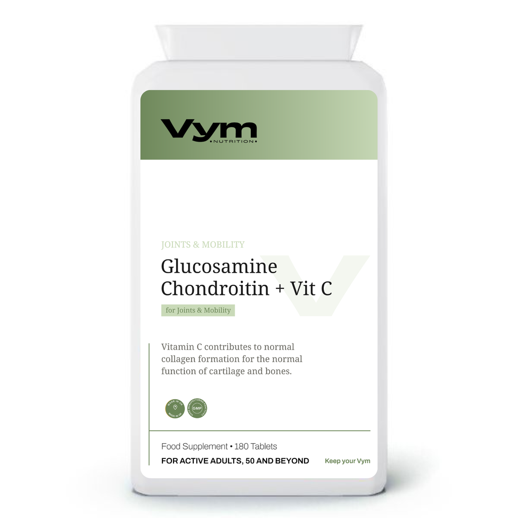 Vym Glucosamine Chondroitin plus Vitamin C tablets, 180-count, for joint support