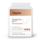 Vym Vitamin D3 3000 IU and Vitamin K2 100µg capsules