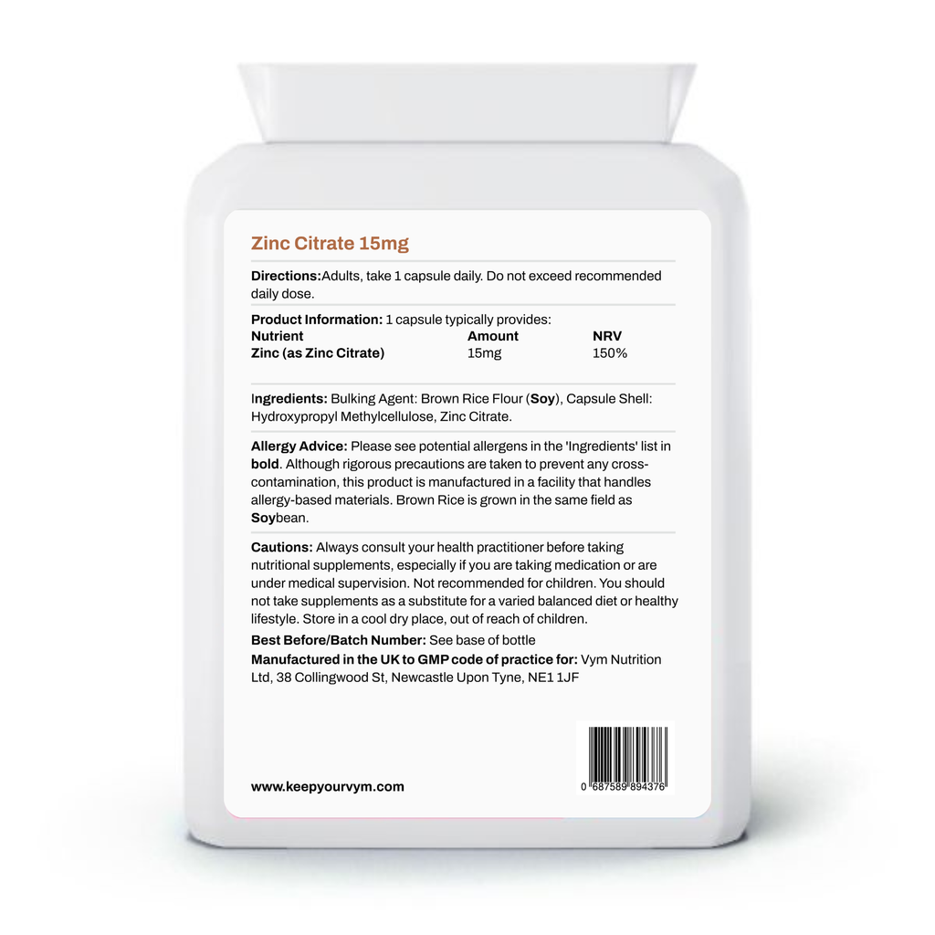 Zinc Citrate 15mg