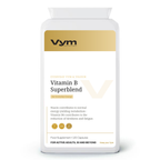Vym Vitamin B Superblend capsules, 120-count, for energy and fatigue