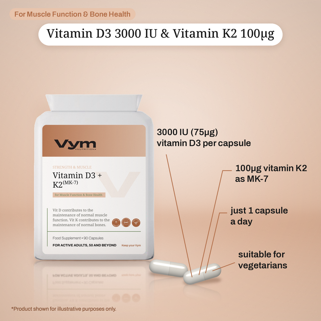 Vitamin D3 3000 IU & Vitamin K2 100µg